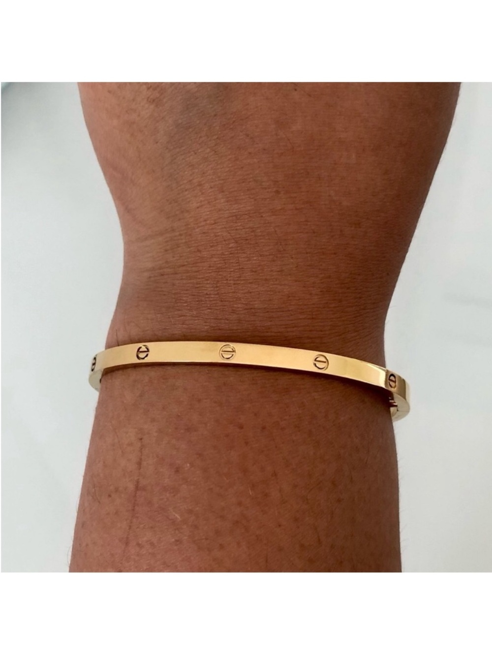 Generic Thin Gold Screw Cuff Bangle Bracelet with Screwdriver - Picture 6 of 10